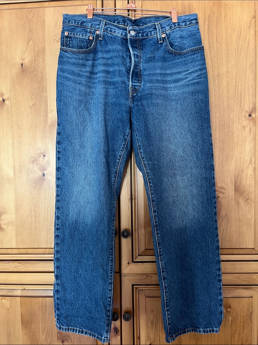 Levi's Women's Blue Boot Cut Jeans 501 90s button fly 33x32